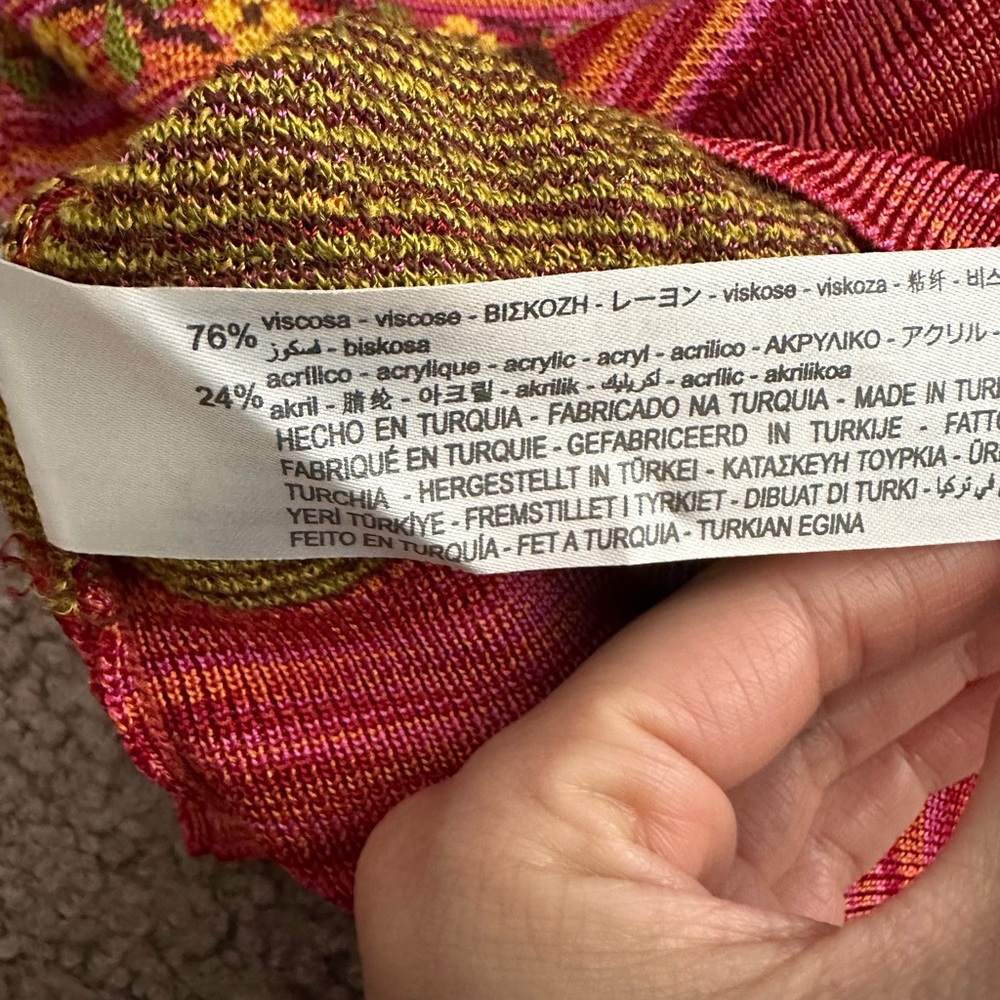 Zara Multicolor Patterned Cardigan - Picture 13 of 14